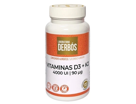 Vitaminas D3 K2 4000 Ui 90 Aîg 120 Comprimidos Derbós