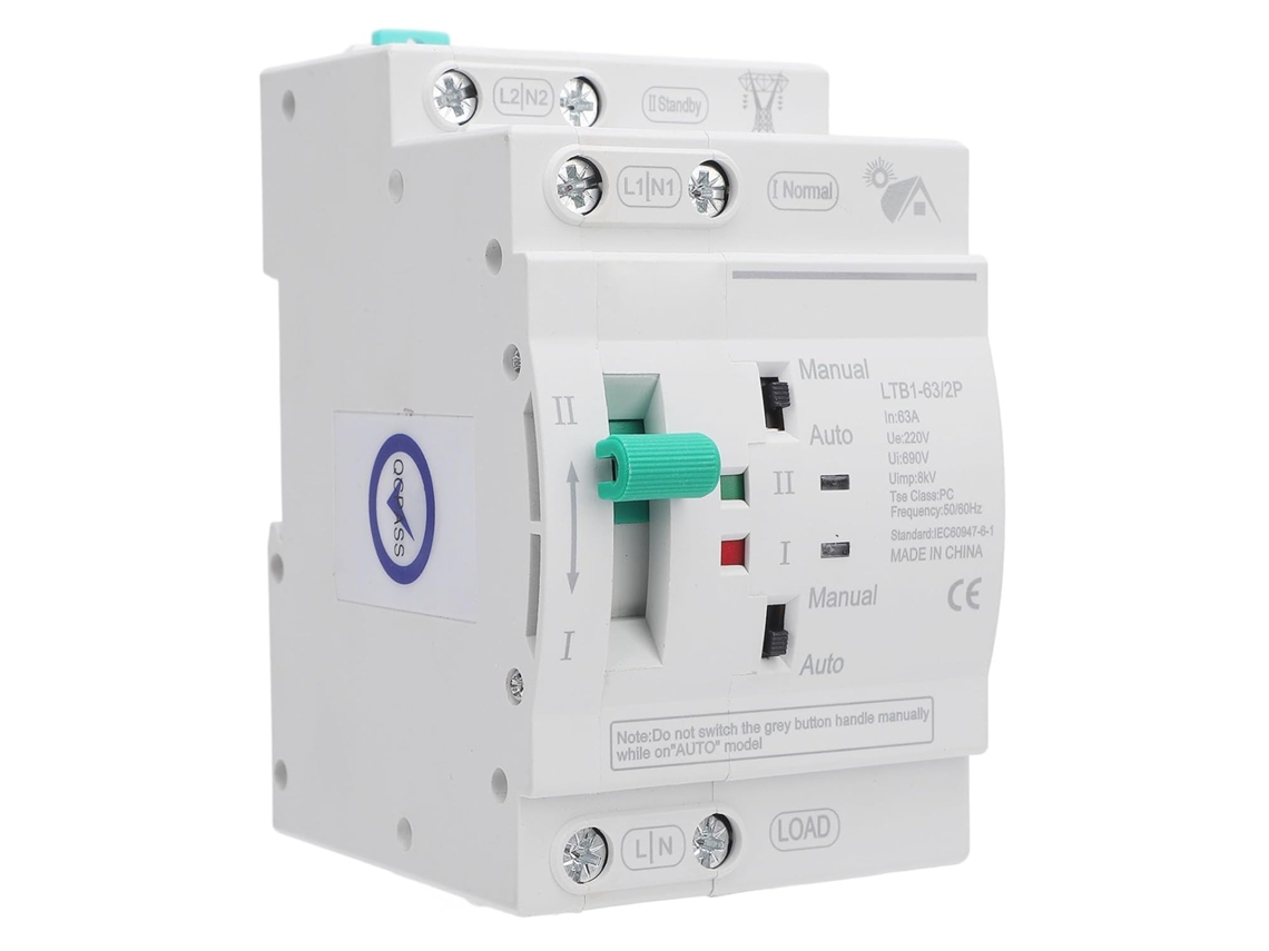 Mini Chave De Transferência Automática Com Contatos Compactos Prateados