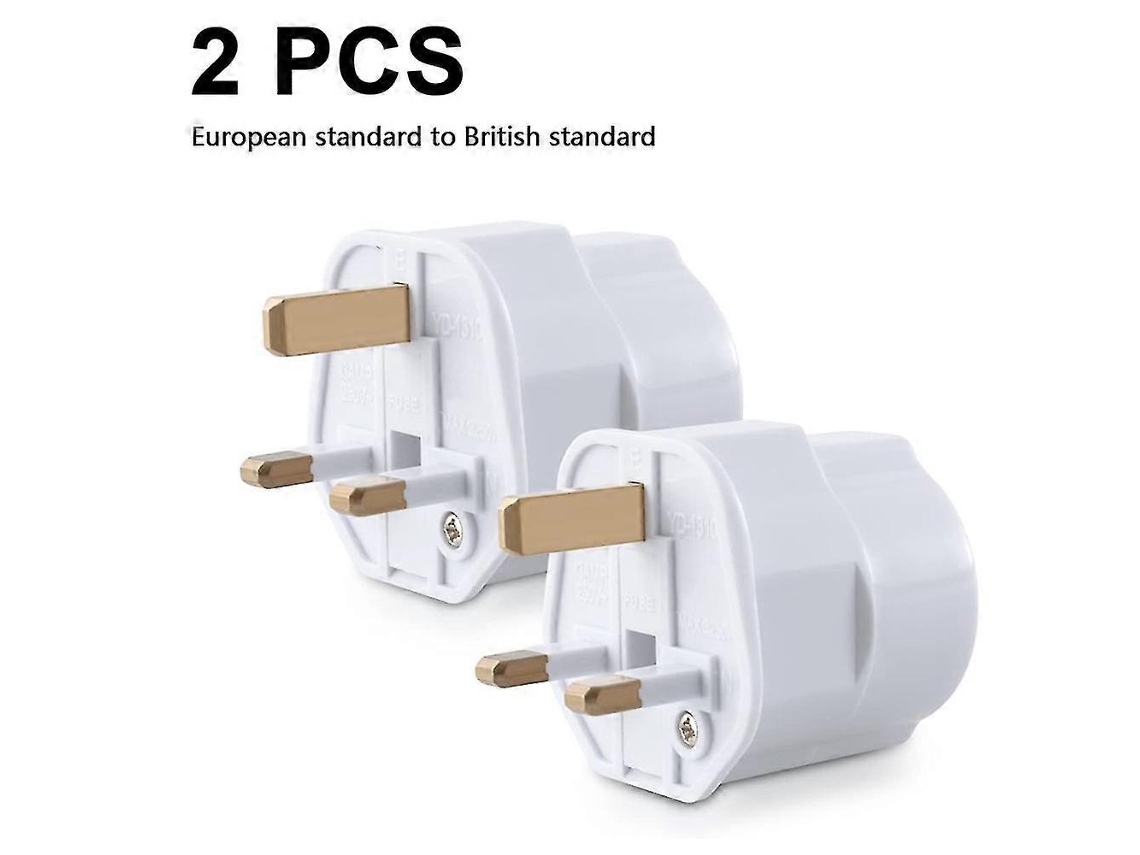 2x Adaptador De Viagem Adaptador Plug Para Inglaterra Travel Plug Power Adapter Eu Para Uk Socket Plugue De Viagem Hengjian
