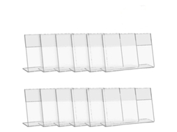 12 Portavasos De Acrílico, Soporte Em Forma De L 15,2x10,2cm, Porta-menús, Cartões E Fotos, 6"x4" Para Exposição