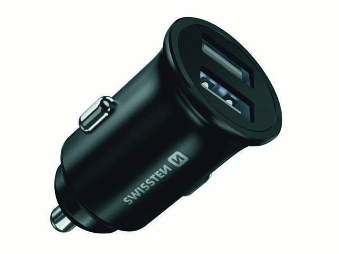 Carregador SWISSTEN Auto 2 x USB (4.8A)