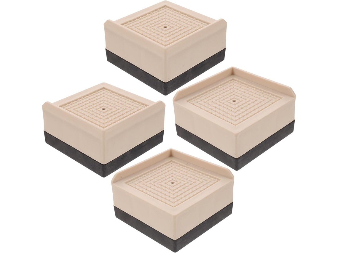 Conjunto De 4 Pés De Móveis Resistentes, Com 10 Cm De Altura, Feitos De Plástico Sólido, Compatíveis Com Camas, Sofás E Outros Móveis.