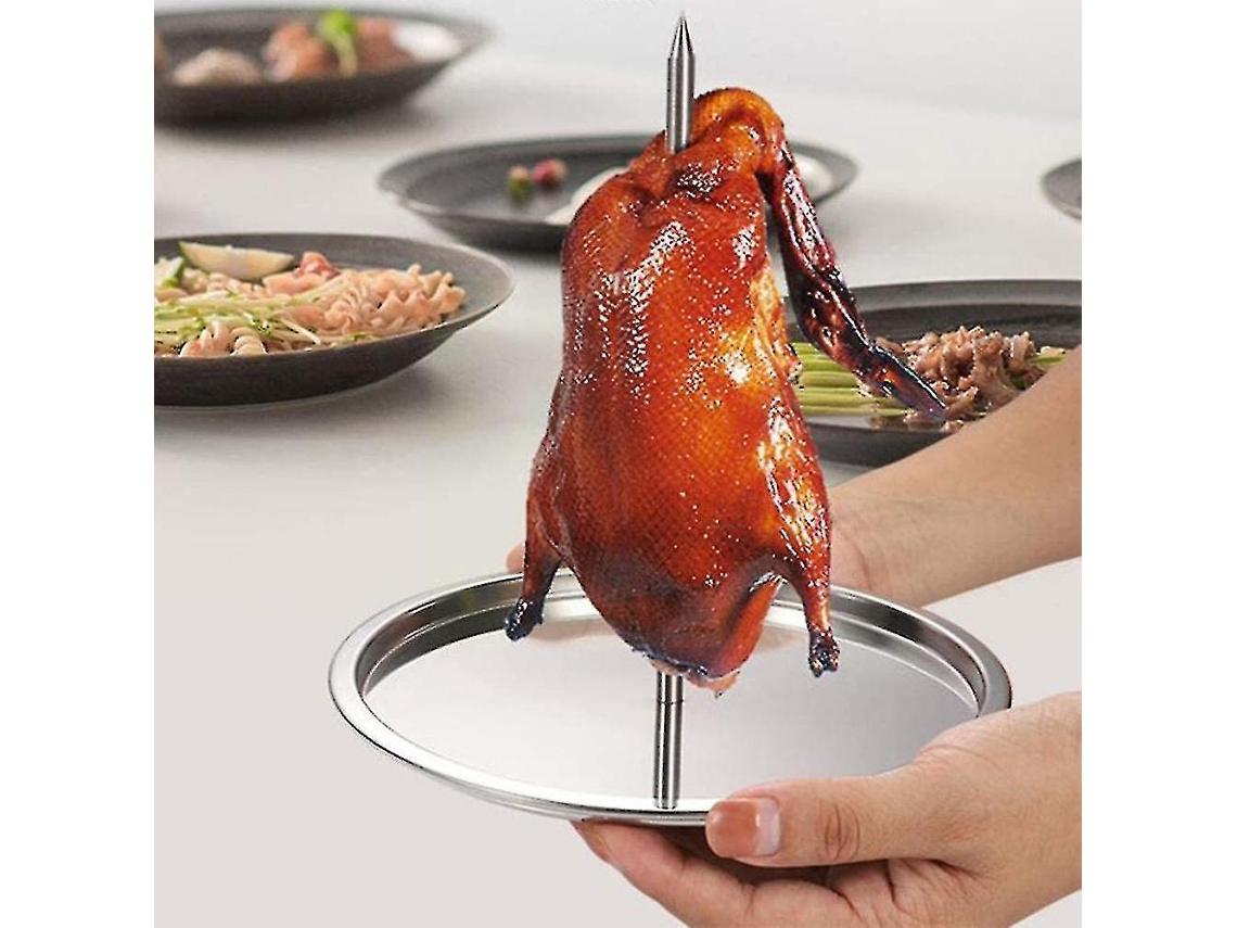 Soporte vertical para assar frango, aço inox, para carne, camping | S/MARCA
