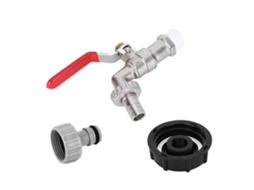 Laxiscreed Adaptador Para Tanque Ibc Com Ligação À Torneira De Jardim E Tampa De Mangueira