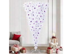 Vidaxl Árvore De Natal Artificial Com 300 Leds Branco 240 Cm Pvc E Aço