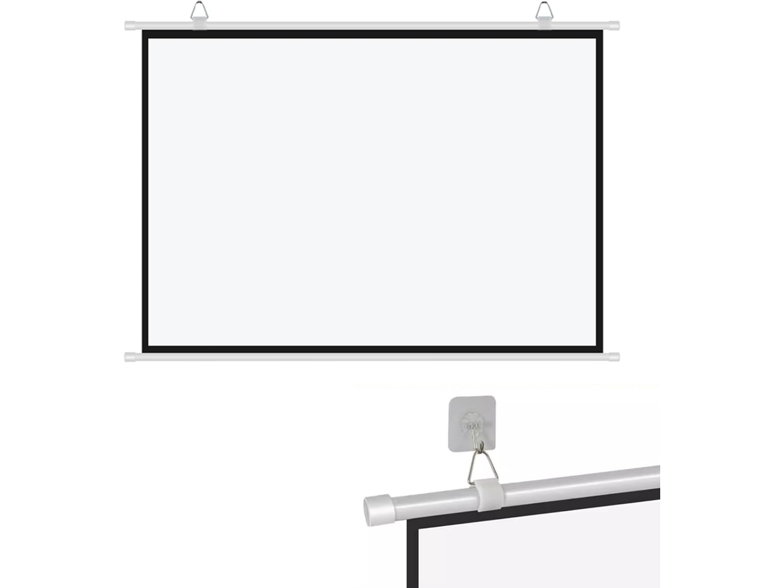 Tela de Projeção 30 Polegadas 16:9 4:3 Portátil para Uso Doméstico e Externo S/MARCA