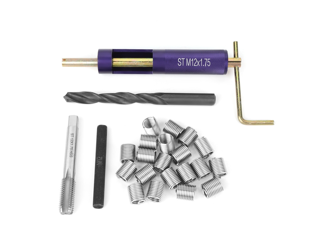 20 peças de insertos helicoidais de aço inoxidável M12*1,75*2d para reparo de roscas