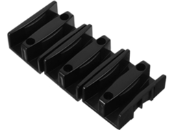 Guia E Batente Inferior Para Porta De Box Chuveiro Em Plástico Preto, Conjunto De 3 Peças Para Trilho Porta Correr
