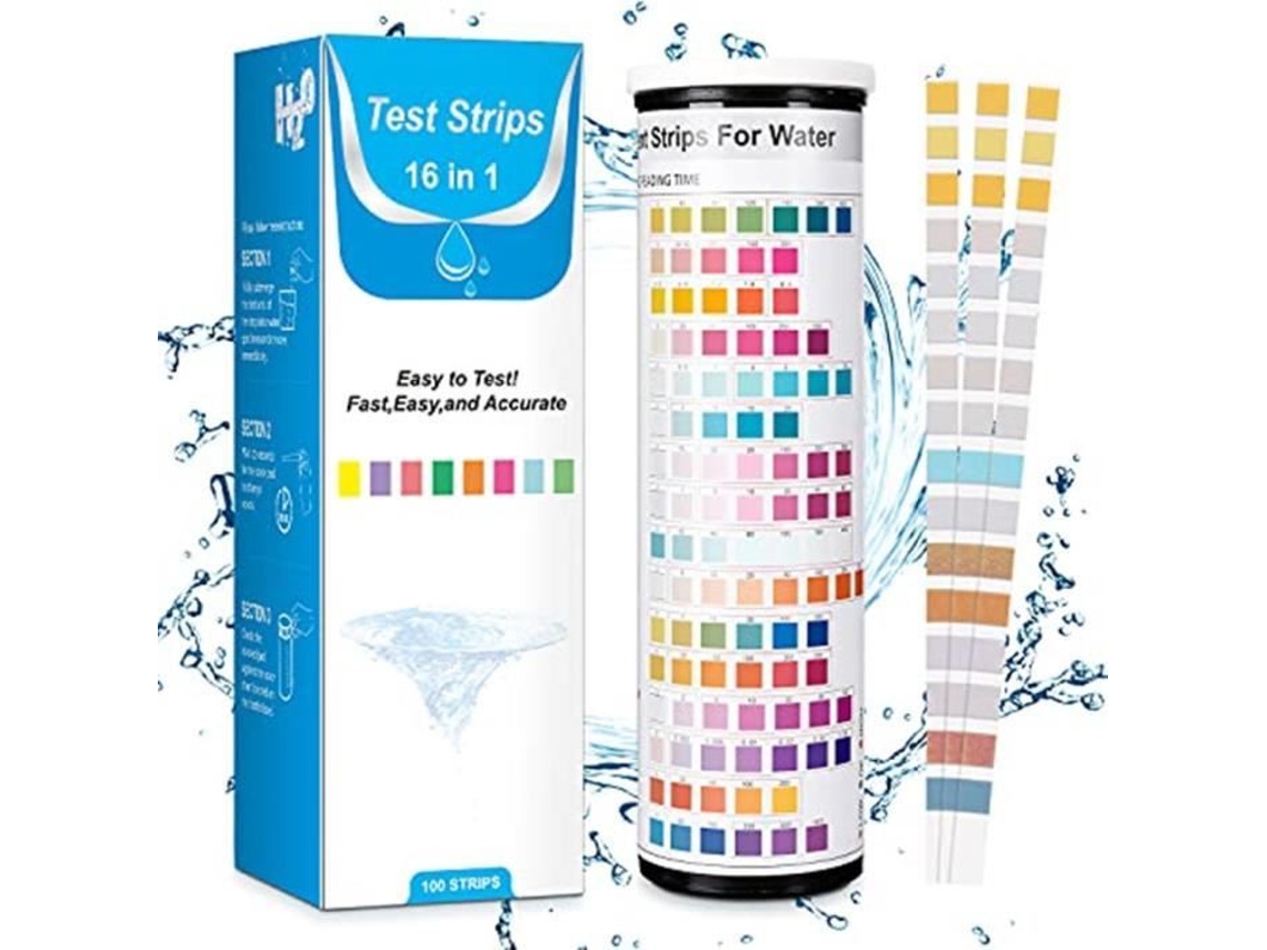 Papel de teste de qualidade da água ZGEER Papel de teste de piscina 16 em 1 50 tiras/tubo S/MARCA