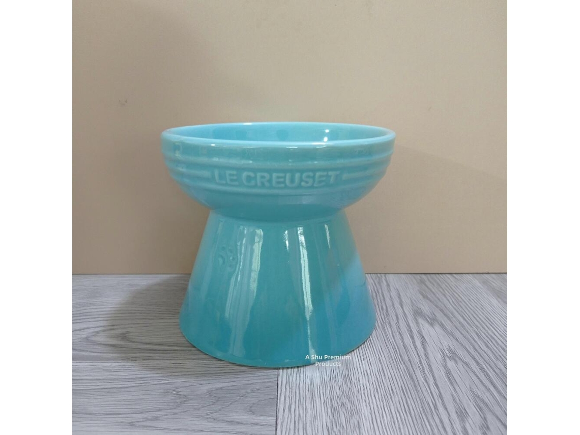 Tigela Le Creuset Cool Color Cerc para Cães, Ideal para Comida e Água, com Design Anti tombamento, Pés Altos AQUAFORGE