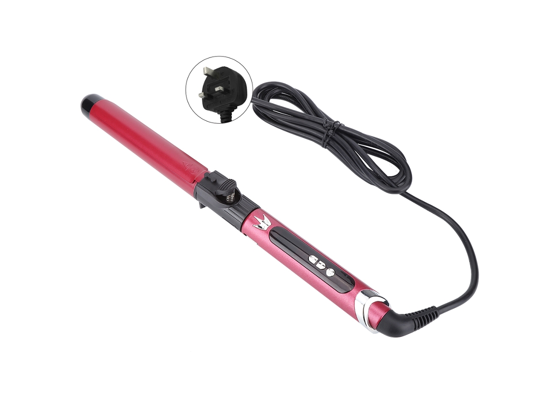 2026 rodillo de Pelo Lcd Rotativo Peluquería 28mm Rosa Herramientas de Estilismo Profesionales