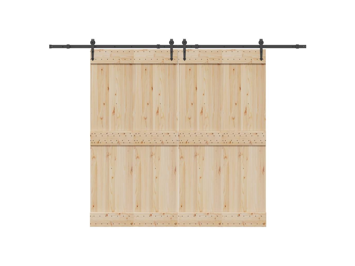 Vidaxl Kit De Ferragens Para Porta Deslizante 305 Cm Aço Preto