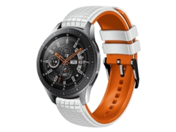 Pulseira De Silicone Bicolor Com Malha De 22 Mm