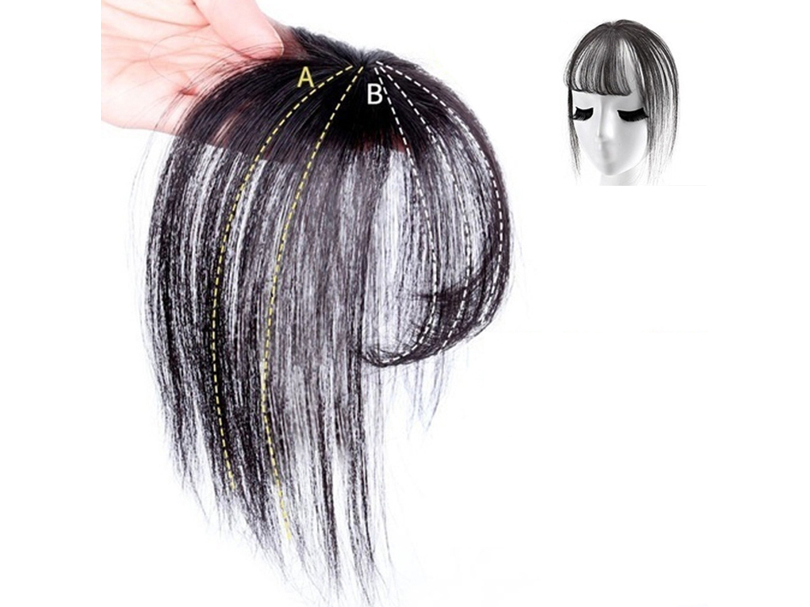 2026 extensão de Cabelo com Franja Aérea 3d Invisível e Sem Costuras, Fina e Arrumada