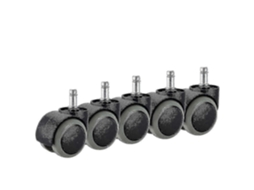 Lurelia Rodízios Para Cadeira De Escritório, Pack De 5, 10 X 22 Mm, 10 Mm, Silencioso, Borracha, Resistente