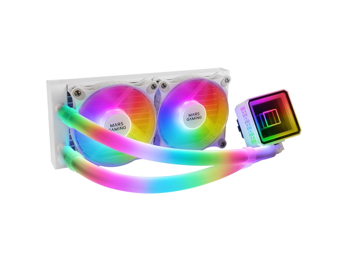 Resfriador Líquido CPU MARS GAMING ML-ULTRA240 Branco TDP 500W Infinity Mirror ARGB