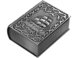 Caixa De Joias Em Estilo Retrô, Feita Em Liga De Zinco Com Desenho Em Relevo De Navio Pirata.