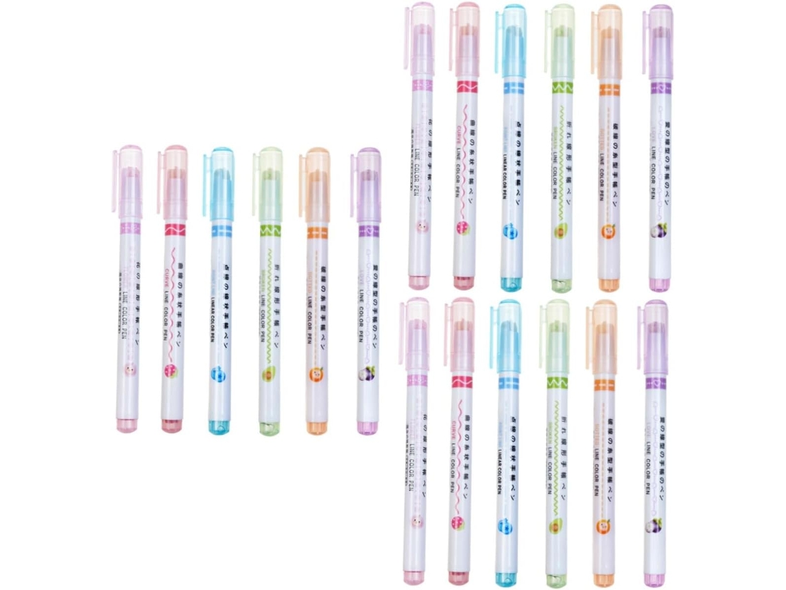 Conjunto De 18 Marcadores Fluorescentes Multifuncionais Sewacc Para