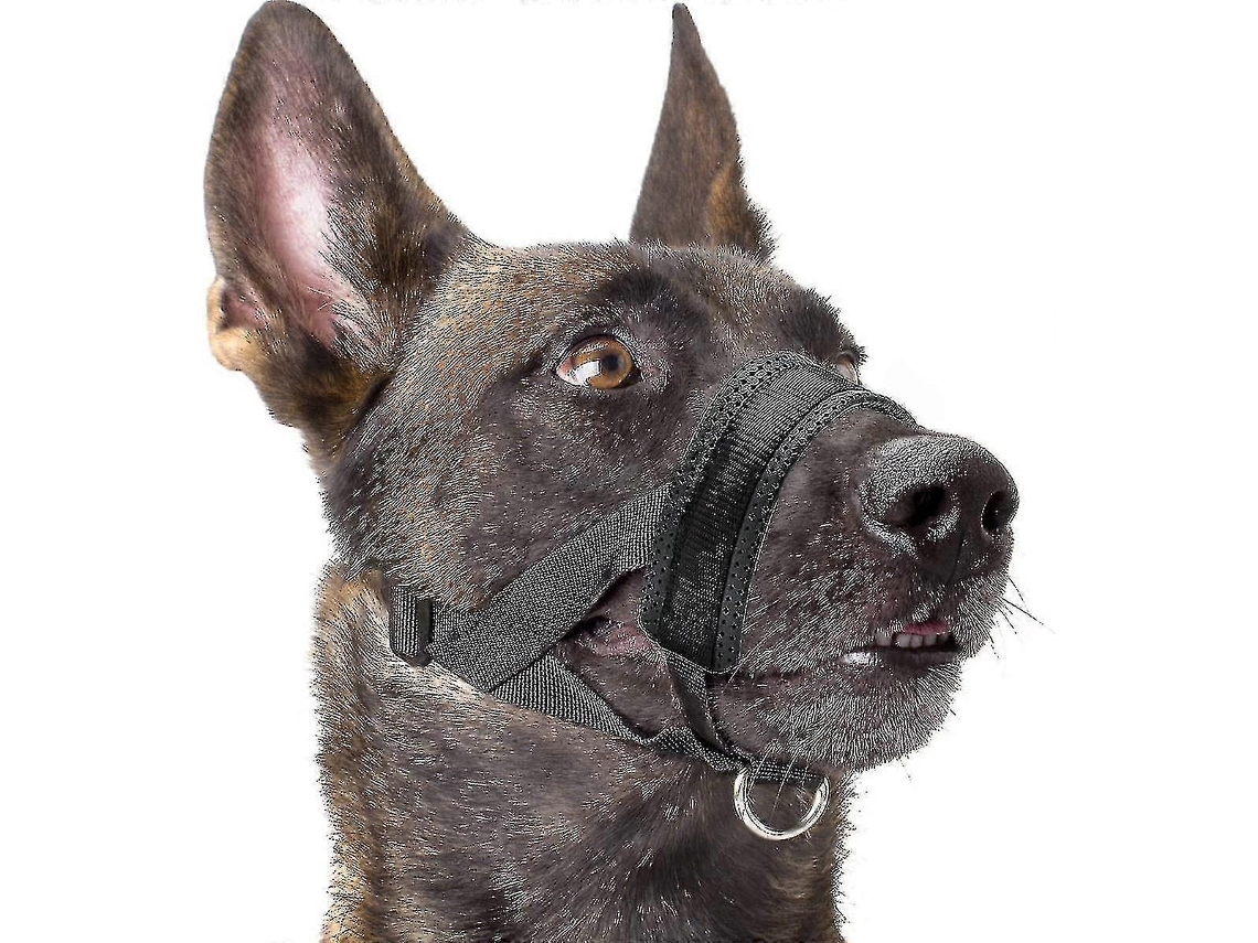 Mordaça Macia De Nylon Para Cachorro Anti Mordida Anti Latido Ajustável L Xxl