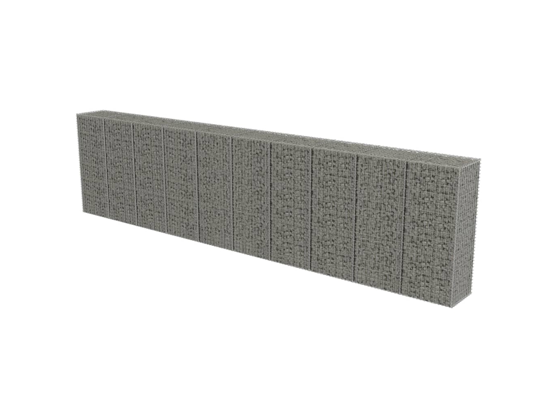 Gabion Wall, Gabion Walls Vidaxl Prateado Aço (600 X 50 X 150 Cm)