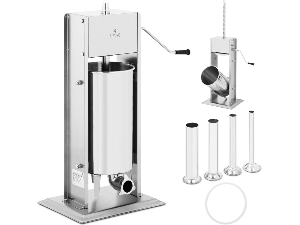 NADZIEWARKA de enchimento de linguiça, manual, 15L, com 4 funis, ROYAL CATERING