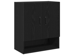 Conjunto 1 Armário De Arrumação Vidaxl Preto Derivados De Madeira (60 X 30 X 70 Cm)