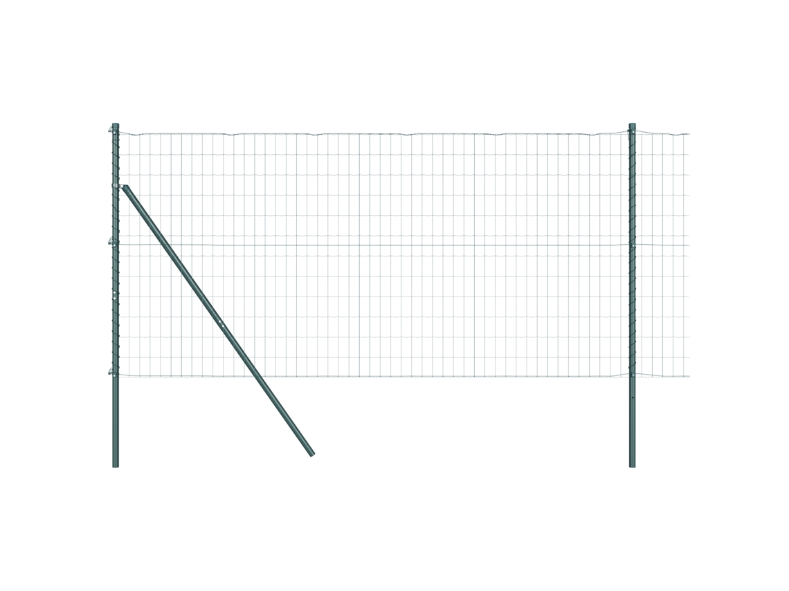 Conjunto 1 Cerca Externa Vidaxl Verde Aço (25 X 1,2 M)