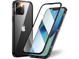 Lente para Telefone Proteção Moldura Protetora Híbrido Tampa Traseira Adsorção para iPhone 13 HONGWE. Magnética Prateado