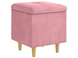 Maison Exclusive - Otoman Com Armazenamento Rosa 40 X 40 X 45 Cm Veludo