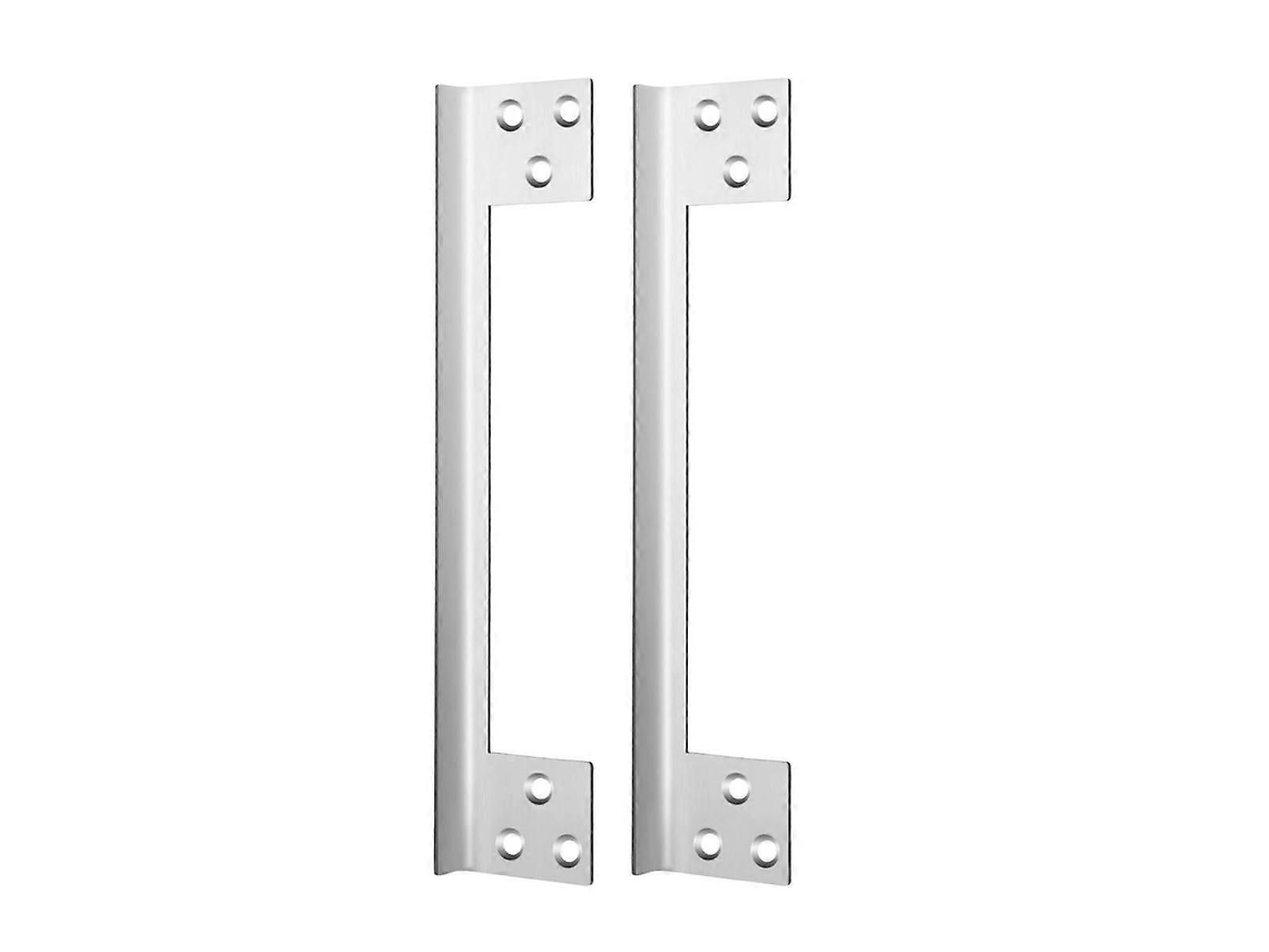 Protetor De Batente De Porta Em Forma De L Com Placa De Segurança De 7 Polegadas (2 Unidades)