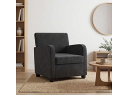Vidaxl Poltrona Preto Veludo