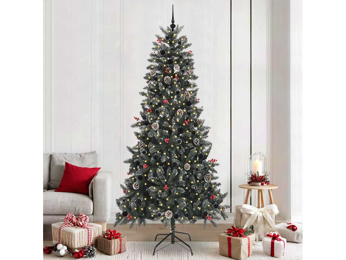 Vidaxl Árvore De Natal Artificial Verde 240 Cm Pvc, Plástico E Aço