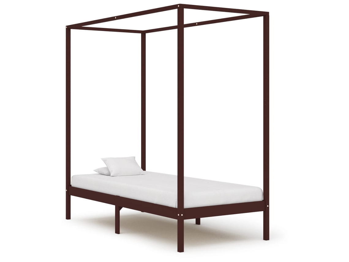 Bed Frame, Bed Frames Vidaxl Marrom Madeira De Pinho (100 X 200 Cm)