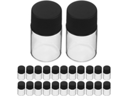 Frascos De Vidro Transparente De 5ml, Pacote Com 40 Frascos Pequenos Com Tampa E Rolha Brancas.