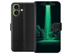 Capa Carteira Compatível Com Apple Iphone 17. Imagem Minimalista De Uma Bomba De Petróleo Com Fumaça Em Forte Contraste, Simbolizando Energia E Indúst