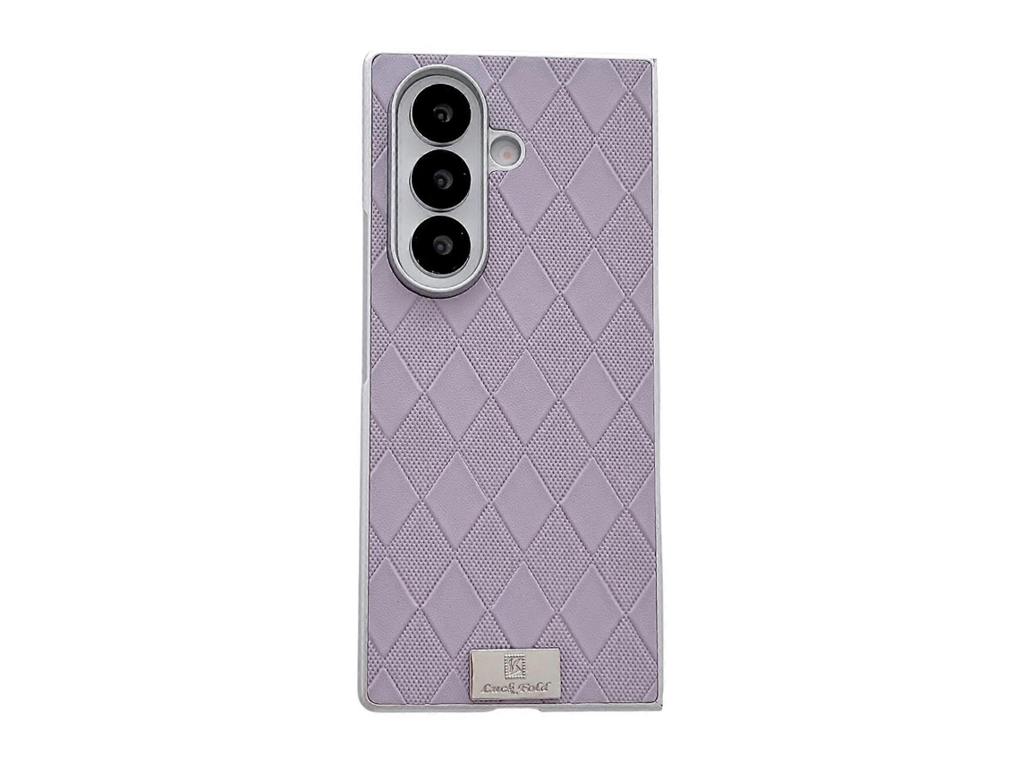 Capa De Celular Dobrável Com Estampa De Diamante E Borda Prateada