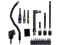 Conjunto De 20 Extensões Flexíveis Para Brocas Com Adaptador Chave