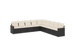 Garden Sofa Set, Garden Sofa Sets Vidaxl Preto Rattan / Vime (n/a)