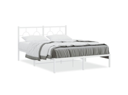 Bed Frame, Bed Frames Vidaxl Branco Aço (140 X 200 Cm)