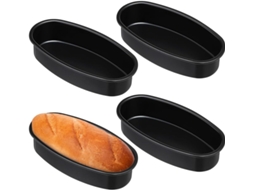 Conjunto De 4 Formas Ovais Antiaderentes Para Cheesecake, 23x11x5 Cm, Formato De Ameixa, Forma Para Gokoco