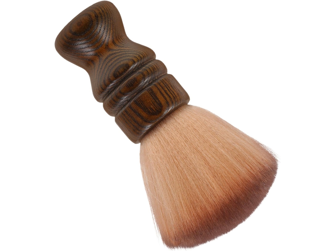 Escova De Cabelo Com Cabo Madeira, Ferramenta Para Aparar E Limpar A Barba