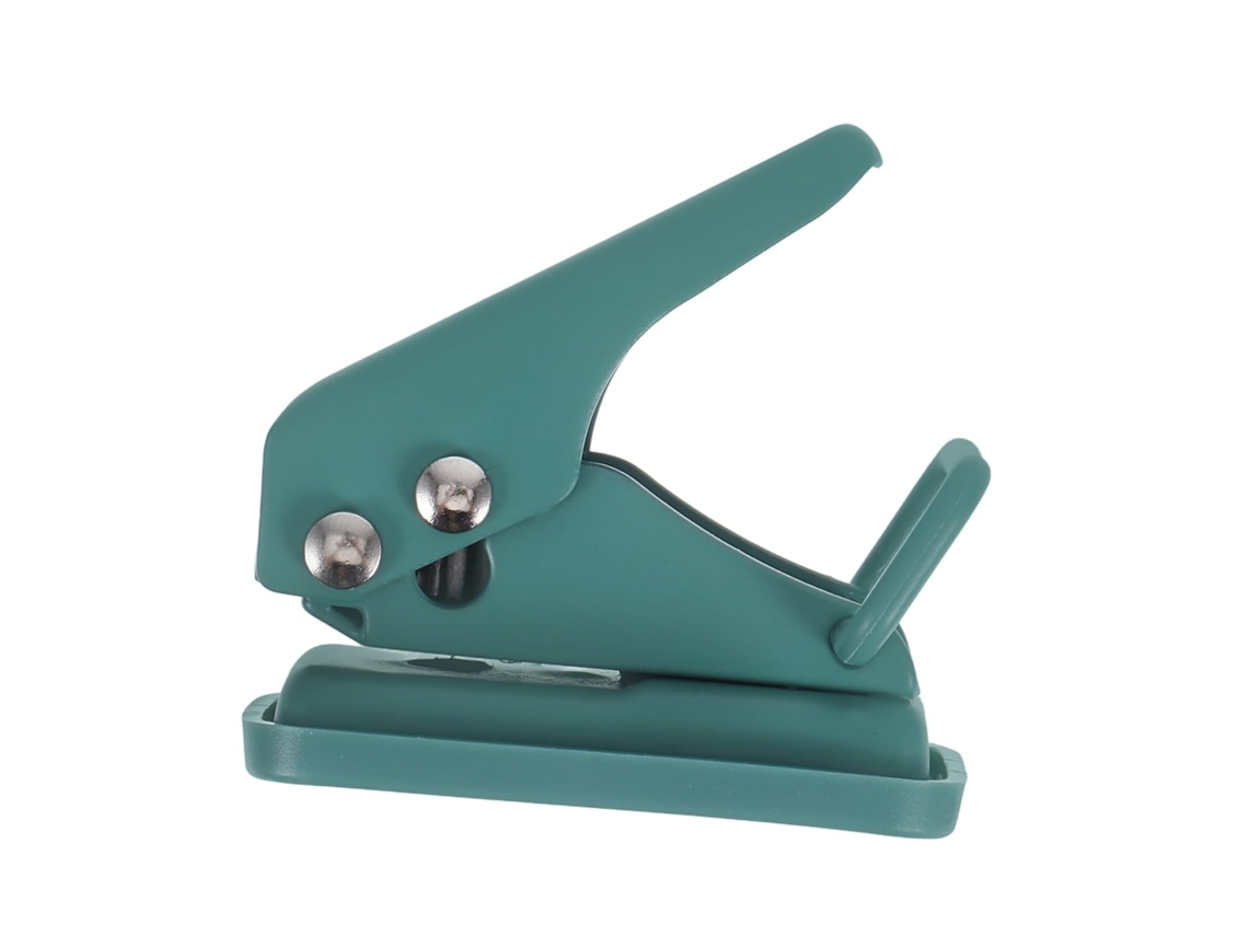 Grampeador, Acessório Estético Para Casa E Escritório, Em Abs Verde.