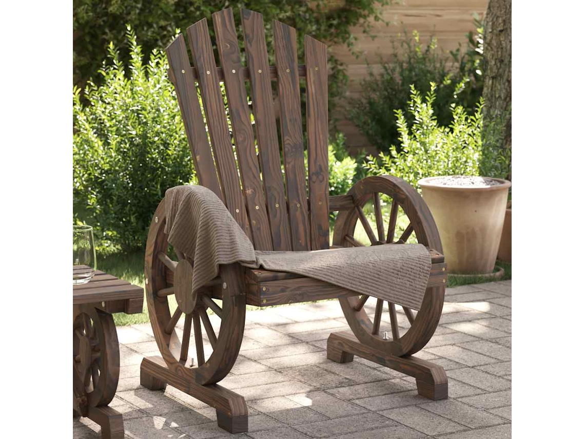 Vidaxl Cadeiras Adirondack Para Jardim 4 Pcs Madeira De Abeto Maciça