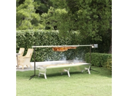 Vidaxl Tabuleiro De Churrasco 158x42x31 Cm Aço Inoxidável Prateado
