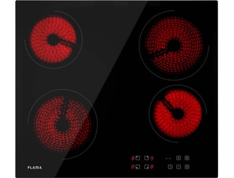 Placa de Vitrocerâmica FLAMA 9036FL (60 cm - Elétrica - Preto)