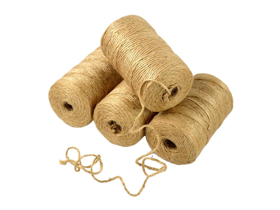 Ats 4 Piezas Cuerda de Caña 100m 2mm 3 Capas para Manualidades Envases Jardinería Decoración Fiestas Hogar