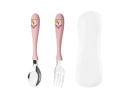 Conjunto de Talheres Divertidos com Garfo e Colher Cabo em Estilo Cartoon NEVEANCE