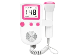 Monitor Cardíaco Fetal com Ultrassom Doppler Portátil Rosa, Ouve Bebê em Qualquer Lugar STELASPLEN