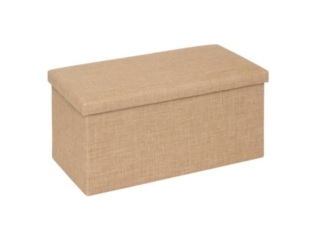 Pouf De Armazenamento Mix N Modul Em Tela De Juta Bege 76x38cm 5 Five Simply Smart Bege Linhão