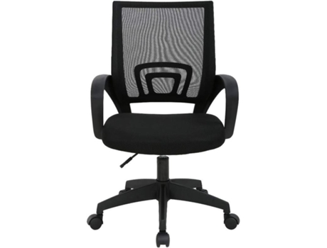 Cadeira De Escritório Com Encosto Em Malha, Altura Ajustável Para Trabalho, Cadeira De Secretária Ergonômica Giratória Base Preta Dasck